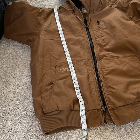 RED HEAD Brand Co. Hooded, pockets CANVAS 💯 % cotton mens JACKET size LARGE - Picture 15 of 16
